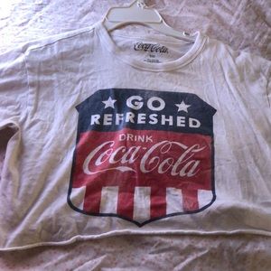 Vintage Coca-Cola crop top white T-shirt